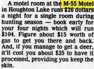 M-55 Motel - Nov 1985 Article